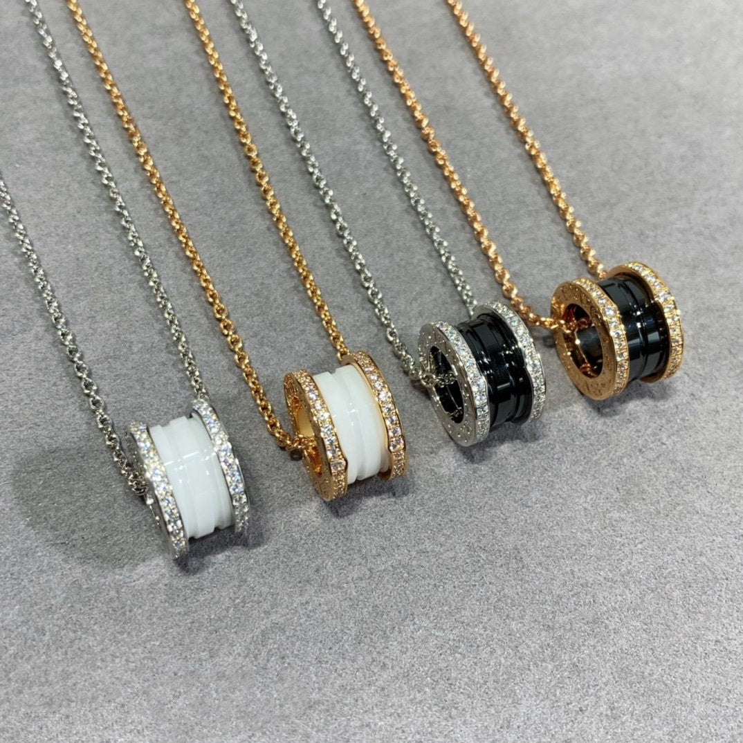 [AuraEcho Jewelry]ZERO 1 DIAMOND CERAMIC NECKLACE