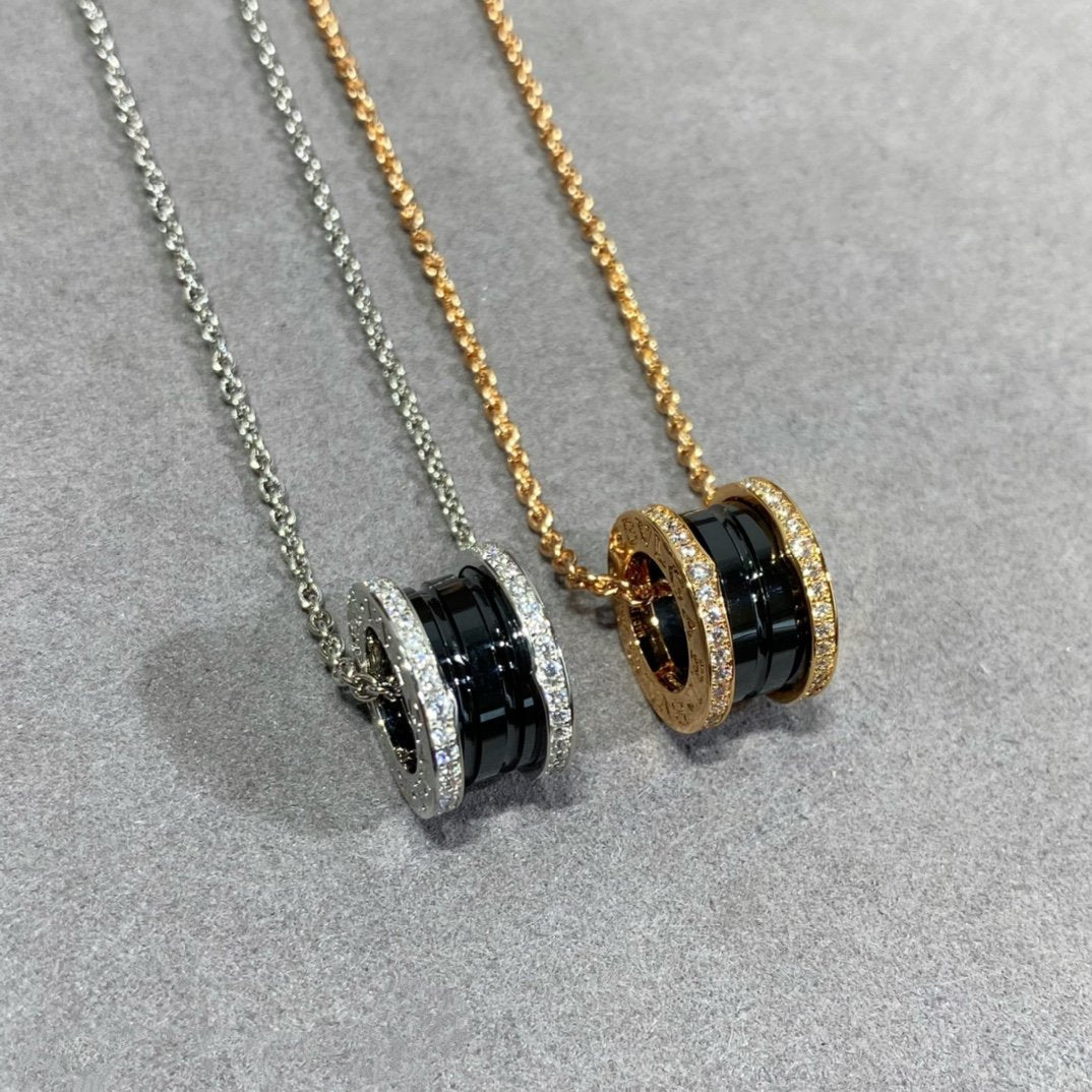 [AuraEcho Jewelry]ZERO 1 DIAMOND CERAMIC NECKLACE