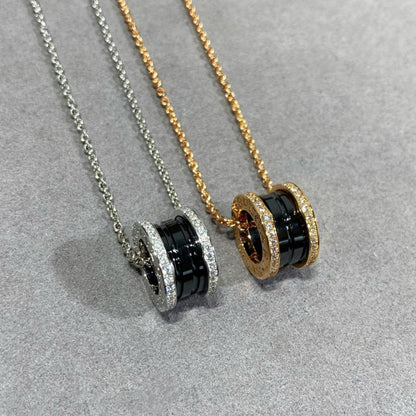 [AuraEcho Jewelry]ZERO 1 DIAMOND CERAMIC NECKLACE