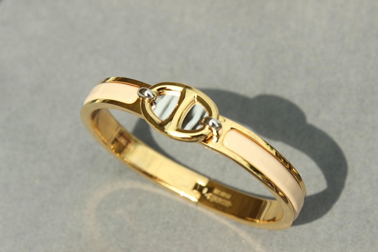 [AuraEcho Jewelry]CLIC CHAINE GOLD BRACELET