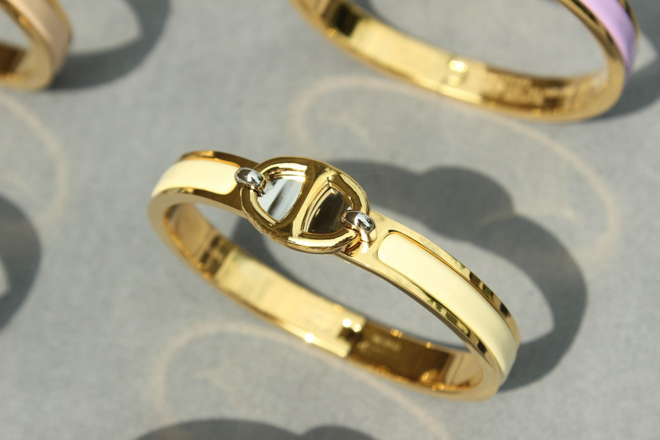 [AuraEcho Jewelry]CLIC CHAINE GOLD BRACELET