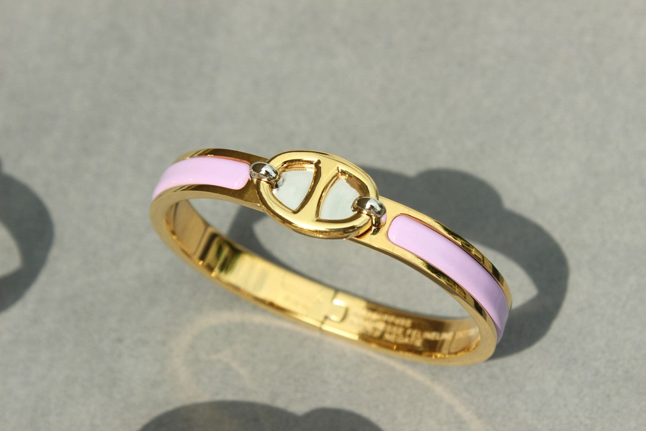 [AuraEcho Jewelry]CLIC CHAINE GOLD BRACELET