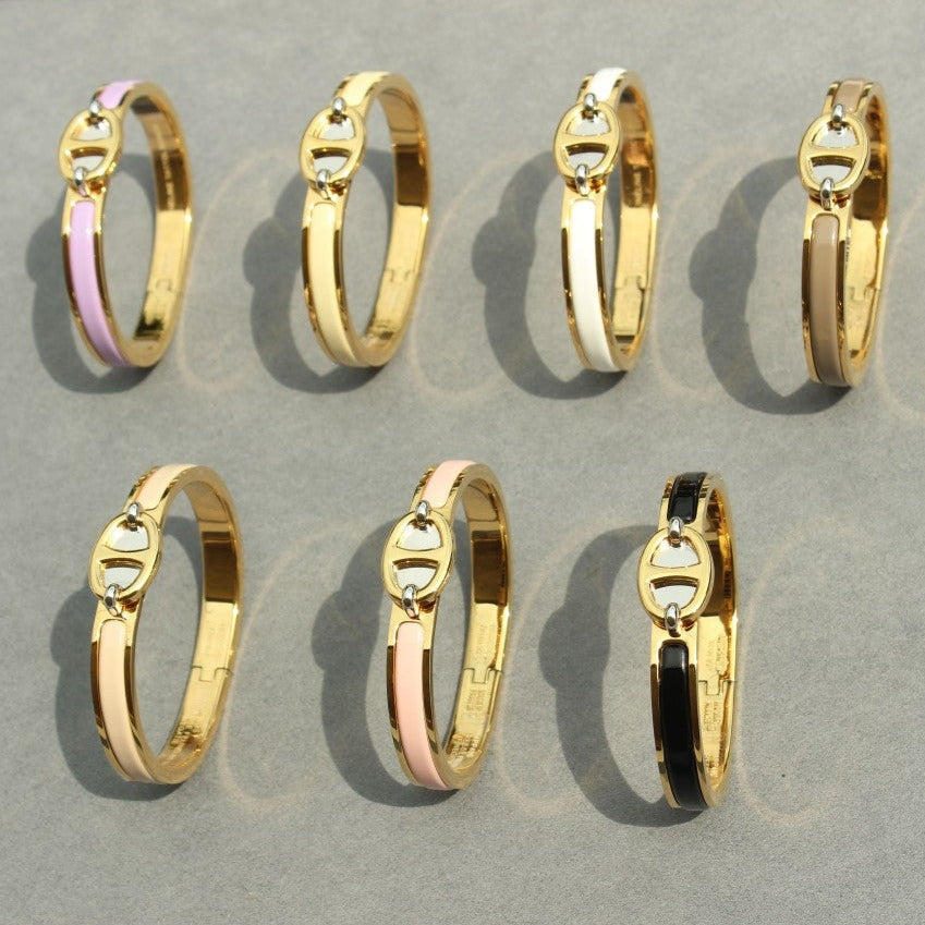 [AuraEcho Jewelry]CLIC CHAINE GOLD BRACELET