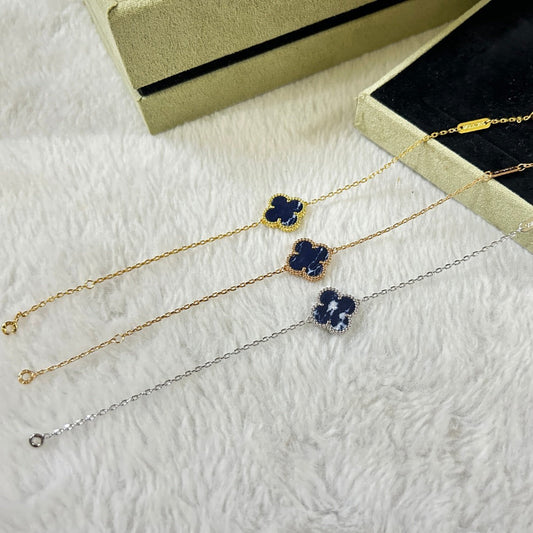 [AuraEcho Jewelry]CLOVER 1 MOTIF PIETERSITE BRACELET