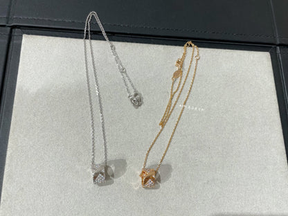 [AuraEcho Jewelry]LIENS EVIDENCE DIAMOND PAVED NECKLACE