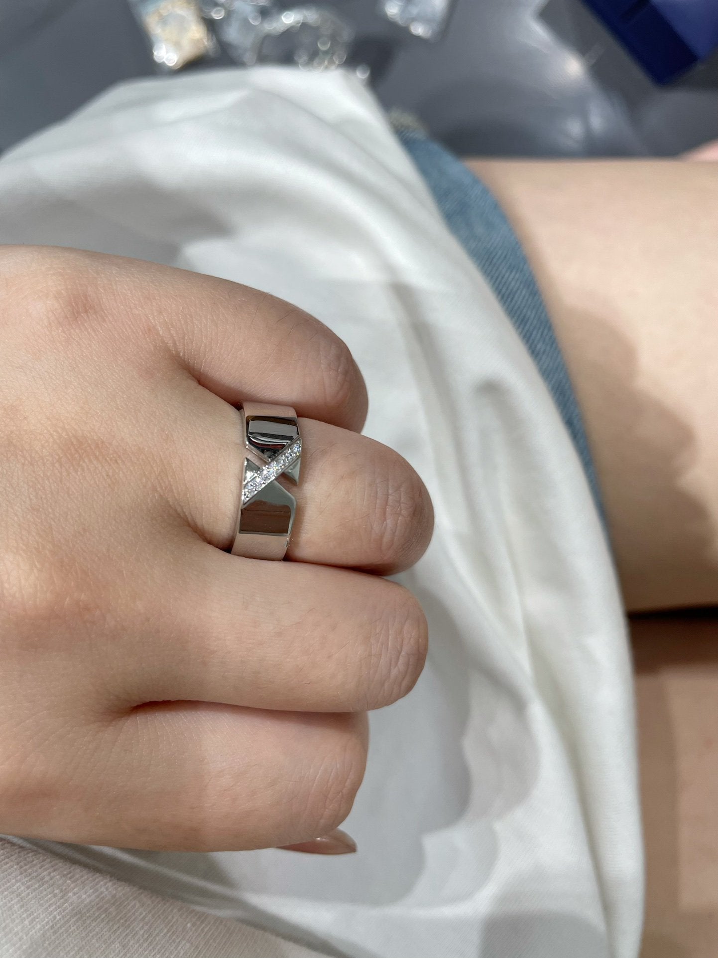 [AuraEcho Jewelry]LIENS EVIDENCE DIAOMOND RING