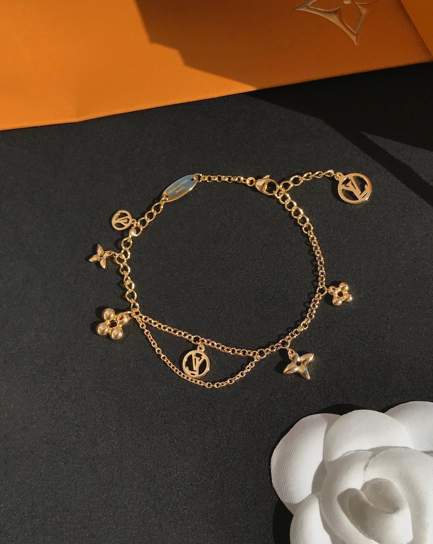 [AuraEcho Jewelry]BLOOMING PINK GOLD MOP BRACELET