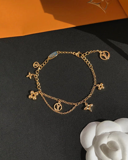 [AuraEcho Jewelry]BLOOMING PINK GOLD MOP BRACELET