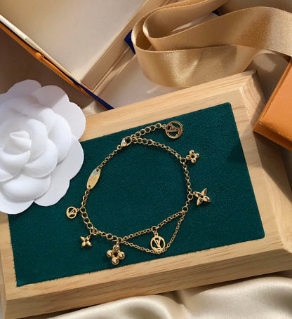 [AuraEcho Jewelry]BLOOMING PINK GOLD MOP BRACELET
