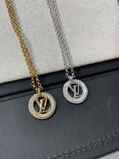 [AuraEcho Jewelry]BY NIGHT DIAMOND PAVED NECKLACE