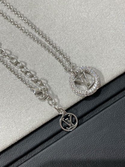 [AuraEcho Jewelry]BY NIGHT DIAMOND PAVED NECKLACE