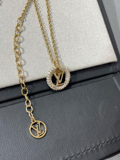 [AuraEcho Jewelry]BY NIGHT DIAMOND PAVED NECKLACE