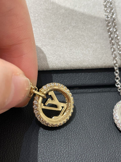 [AuraEcho Jewelry]BY NIGHT DIAMOND PAVED NECKLACE