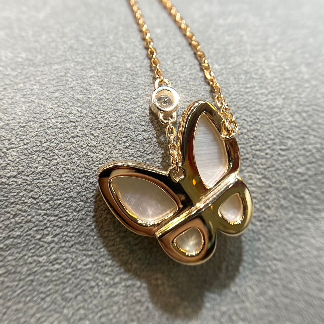 [AuraEcho Jewelry]BUTTERFLY MOP DIAMOND NECKLACE