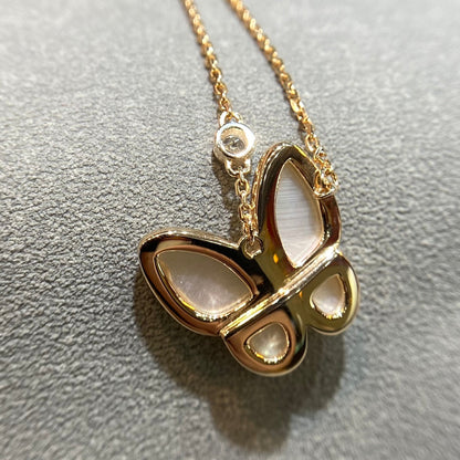 [AuraEcho Jewelry]BUTTERFLY MOP DIAMOND NECKLACE