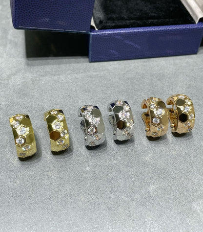 [AuraEcho Jewelry]BEE LOVE DIAMOND HOOP EARRINGS