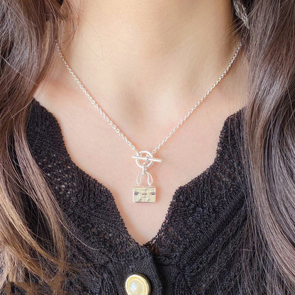 [AuraEcho Jewelry]CONSTANCE PEDANT SILVER NECKLACE