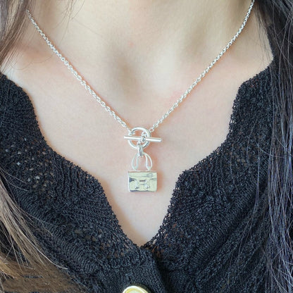 [AuraEcho Jewelry]CONSTANCE PEDANT SILVER NECKLACE