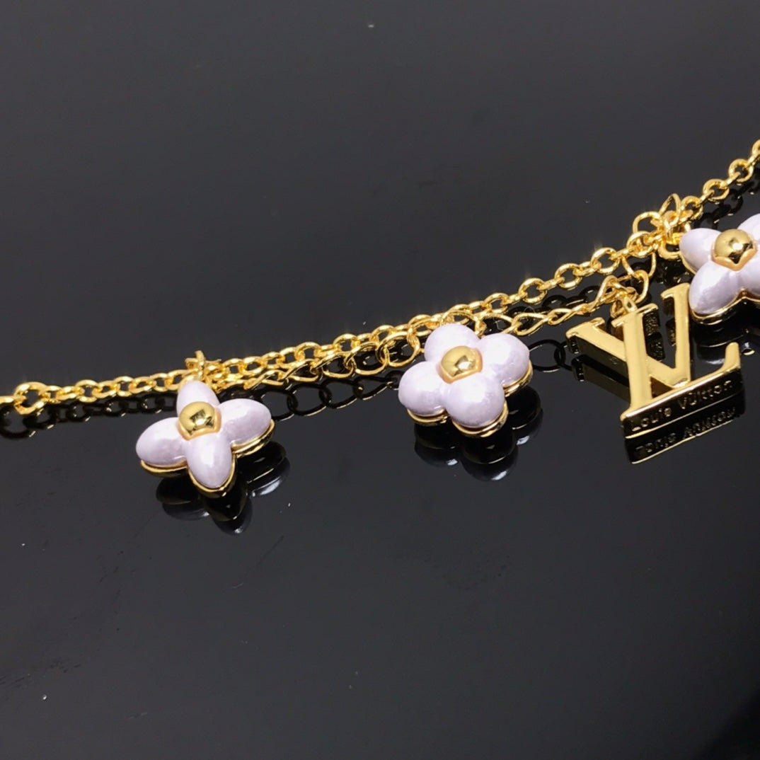[AuraEcho Jewelry]LOGO 6 MOTIF STAR AND SUN GOLD BRACELET