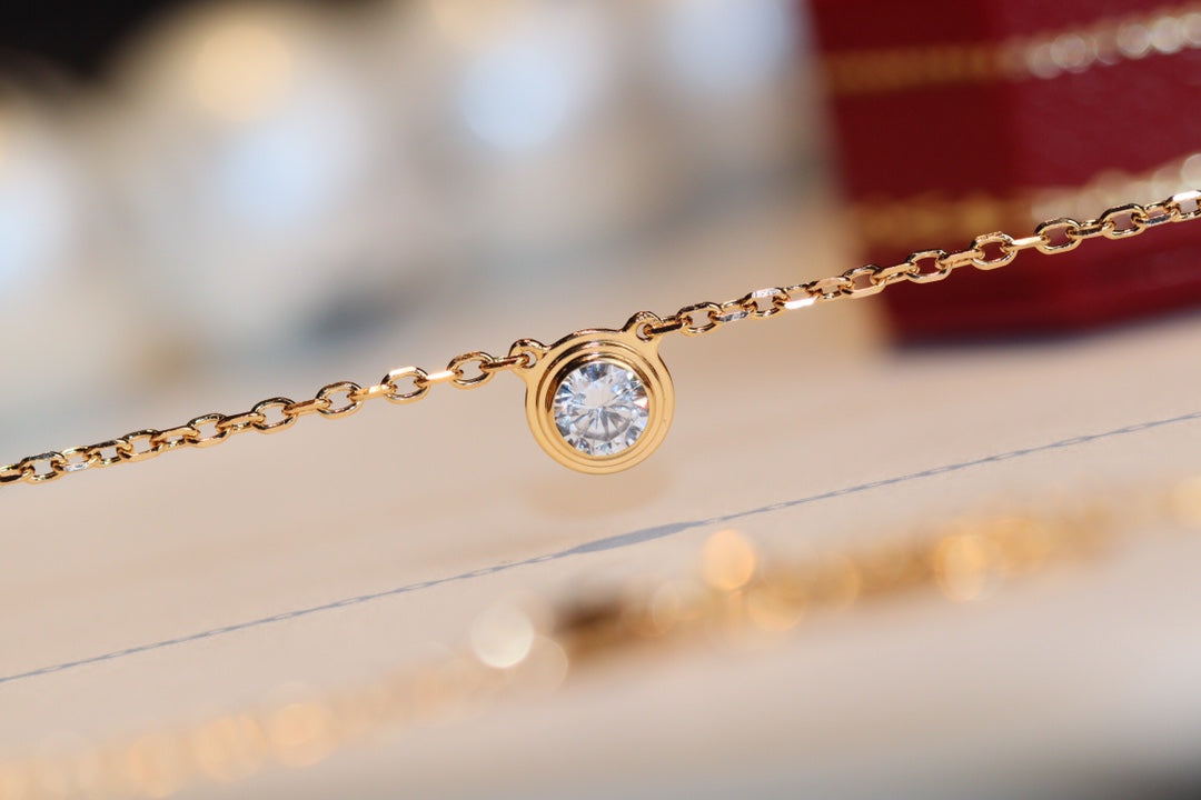 [AuraEcho Jewelry]DAMOUR DIAMOND NECKLACE