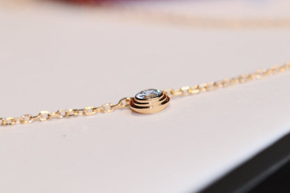 [AuraEcho Jewelry]DAMOUR DIAMOND NECKLACE