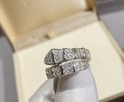 [AuraEcho Jewelry]SERPENTI RING SILVER DIAMOND PAVED