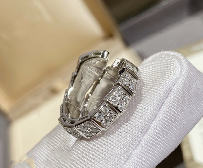 [AuraEcho Jewelry]SERPENTI RING SILVER DIAMOND PAVED