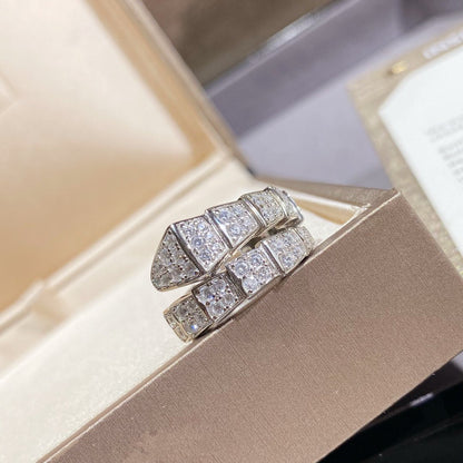 [AuraEcho Jewelry]SERPENTI RING SILVER DIAMOND PAVED