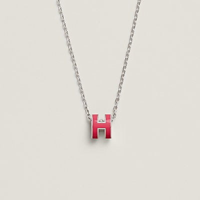 [AuraEcho Jewelry]H NECKLACE PINK