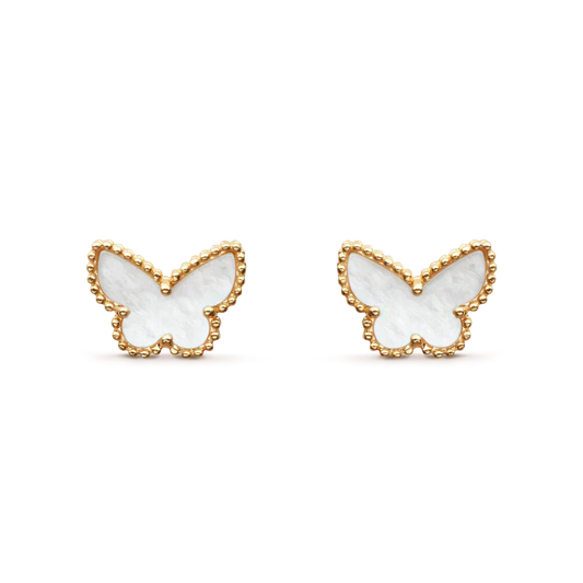 [AuraEcho Jewelry]SWEET BUTTERFLY MOP EARSTUDS