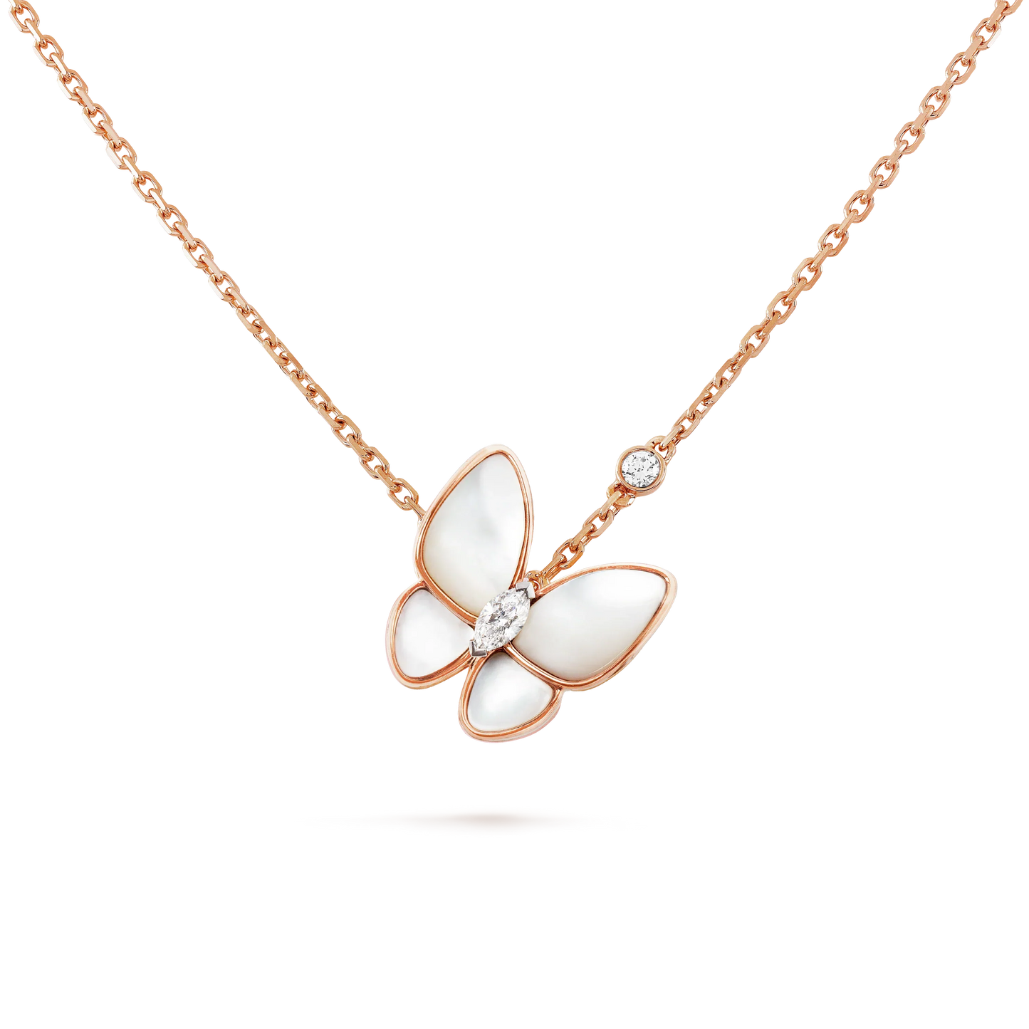 [AuraEcho Jewelry]BUTTERFLY MOP DIAMOND NECKLACE