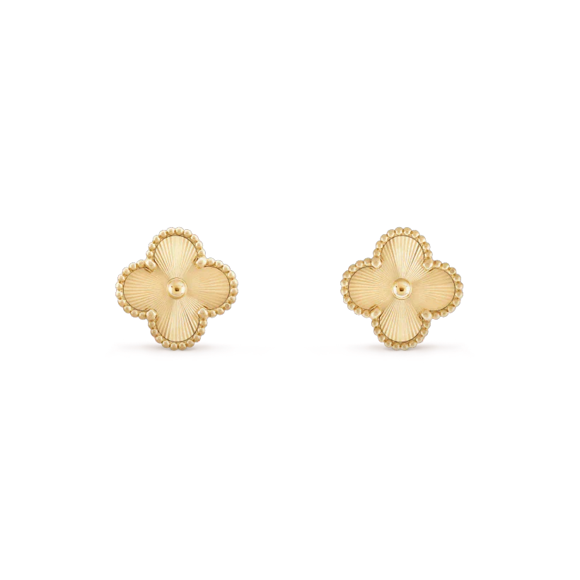 [AuraEcho Jewelry]CLOVER MINI 9.5MM LASER EARRINGS