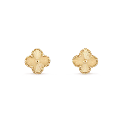 [AuraEcho Jewelry]CLOVER MINI 9.5MM LASER EARRINGS