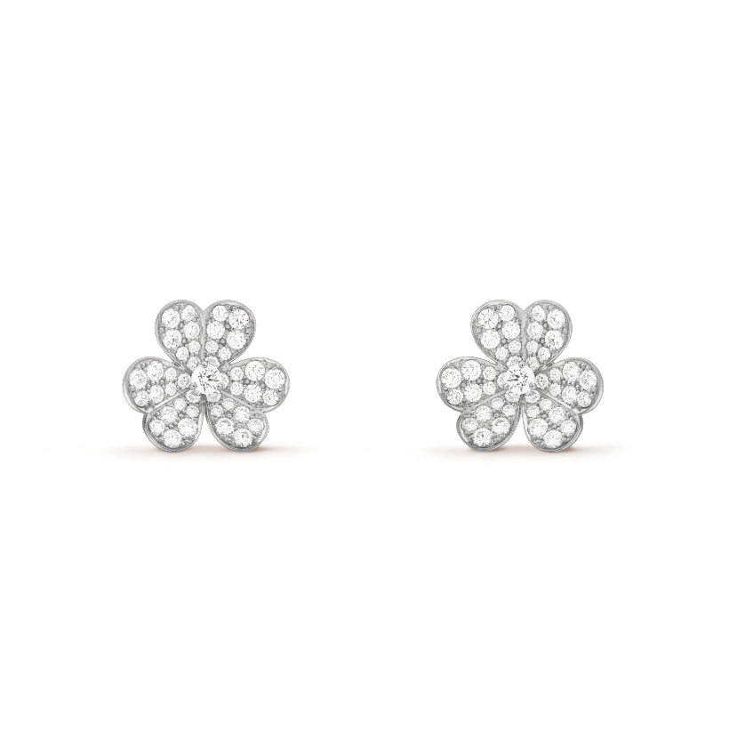 [AuraEcho Jewelry]CLOVER COMOS DIAMOND EARRINGS SILVER