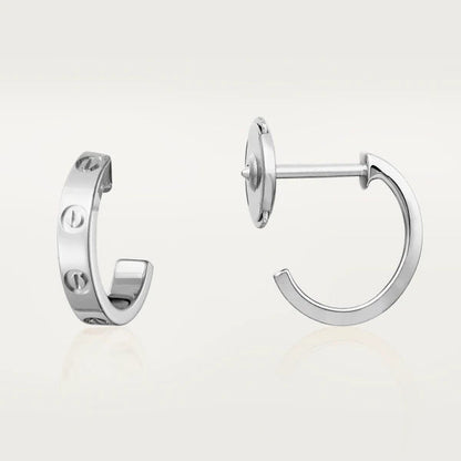 [AuraEcho Jewelry]LOVE EARRINGS 2.65MM SILVER