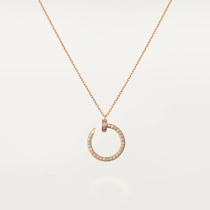 [AuraEcho Jewelry]JUSTE NECKLACE PINK GOLD DIAMONDS