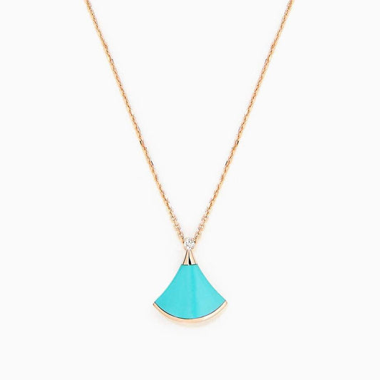 [AuraEcho Jewelry]DREAM NECKLACE TURQUOISE PINK GOLD