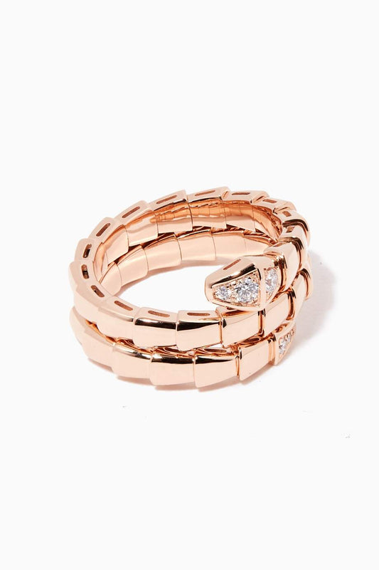 [AuraEcho Jewelry]SERPENTS DOUBLE ROW DIAMOND RING