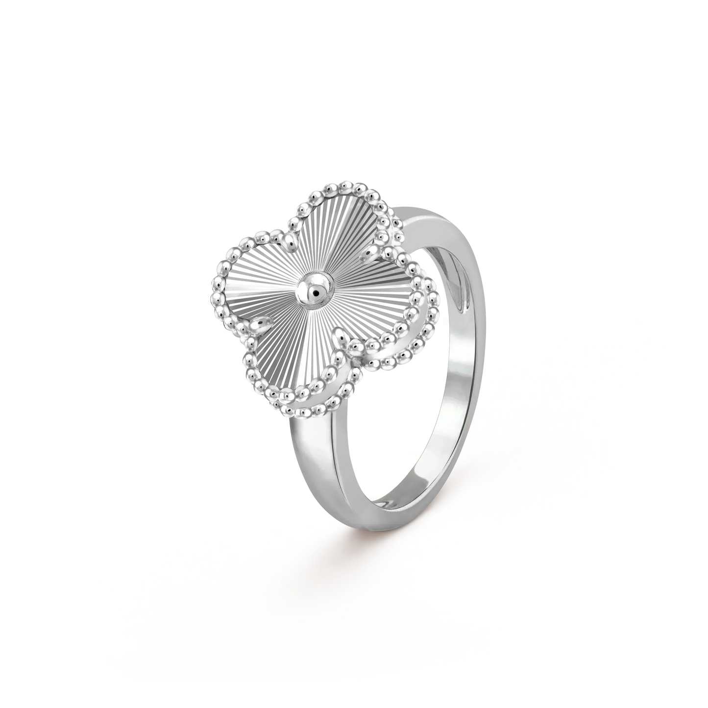 [AuraEcho Jewelry]CLOVER SILVER RING