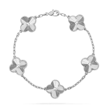 [AuraEcho Jewelry]CLOVER SILVER 5 MOTIFS BRACELET