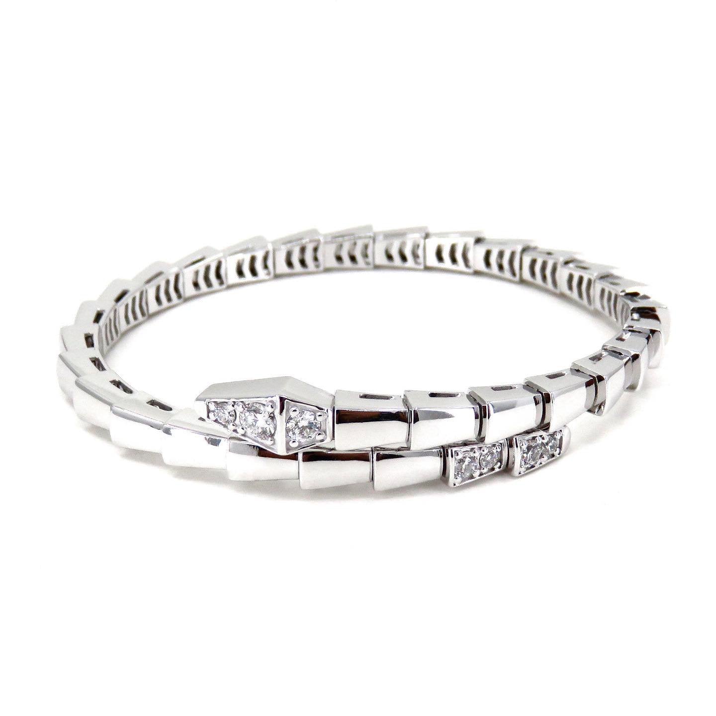 [AuraEcho Jewelry]SERPENTI BRACELET DIAMONDS SILVER