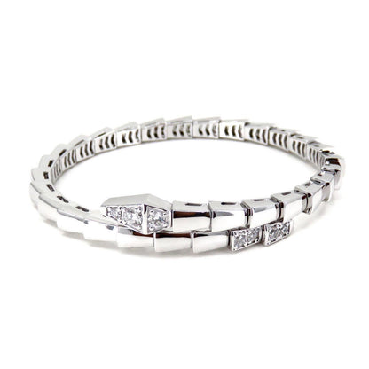 [AuraEcho Jewelry]SERPENTI BRACELET DIAMONDS SILVER