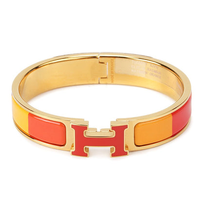 [AuraEcho Jewelry]H BRACELET ORANGE RAINBOW CERAMIC