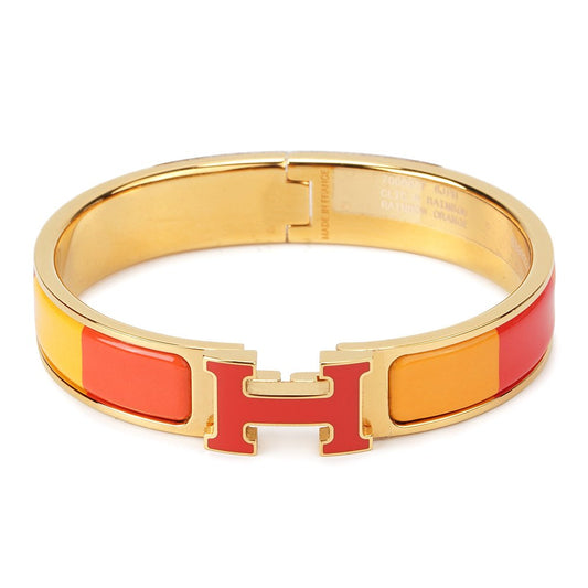 [AuraEcho Jewelry]H BRACELET ORANGE RAINBOW CERAMIC