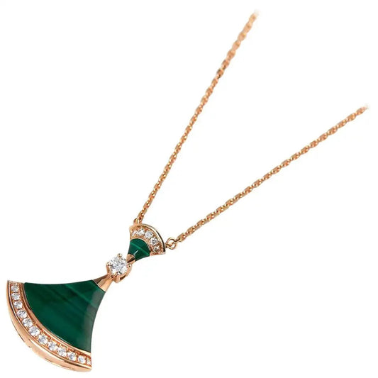 [AuraEcho Jewelry]DREAM NECKLACE MALACHITE DIAMOND