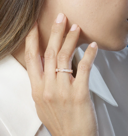 [AuraEcho Jewelry]ALLIANCE LIENS VIDENCE PAVED DIAMOND 4MM RING