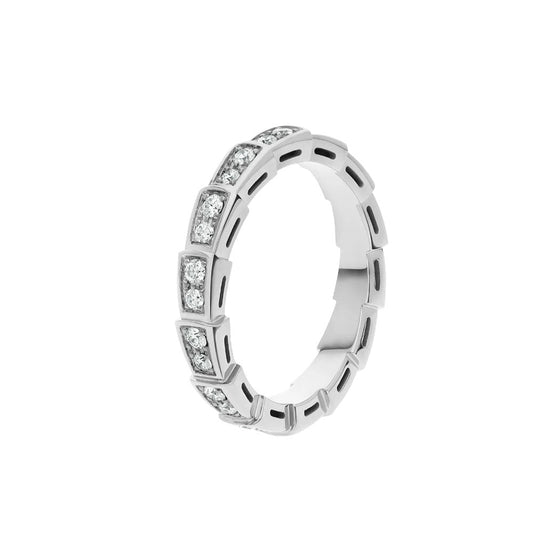 [AuraEcho Jewelry]SERPENTI RING SILVER DIAMOND PAVED 3MM
