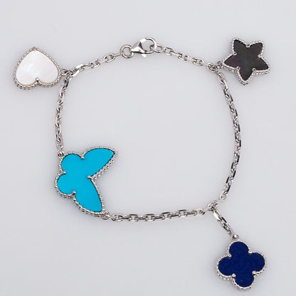 [AuraEcho Jewelry]LUCKY SPRING SILVER BRACELET 4 MOTIF