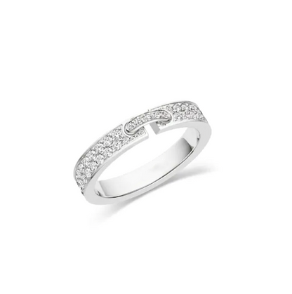 [AuraEcho Jewelry]ALLIANCE LIENS VIDENCE PAVED DIAMOND 4MM RING