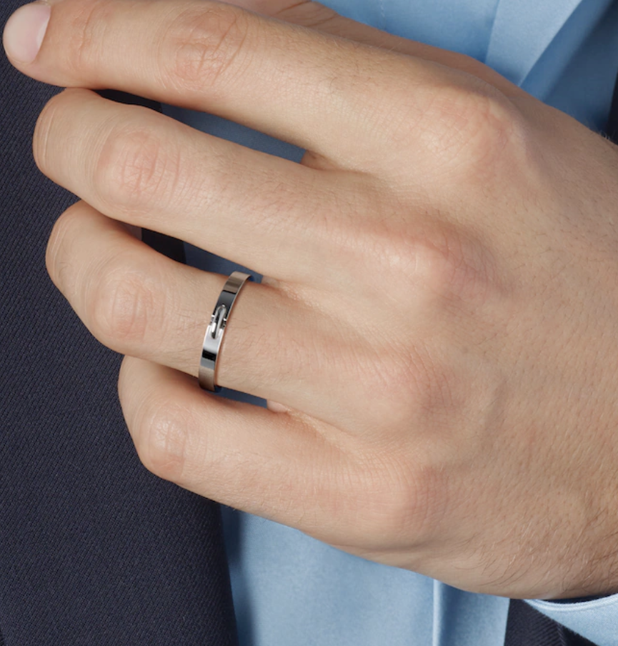 [AuraEcho Jewelry]ALLIANCE LIENS VIDENCE 3MM RING